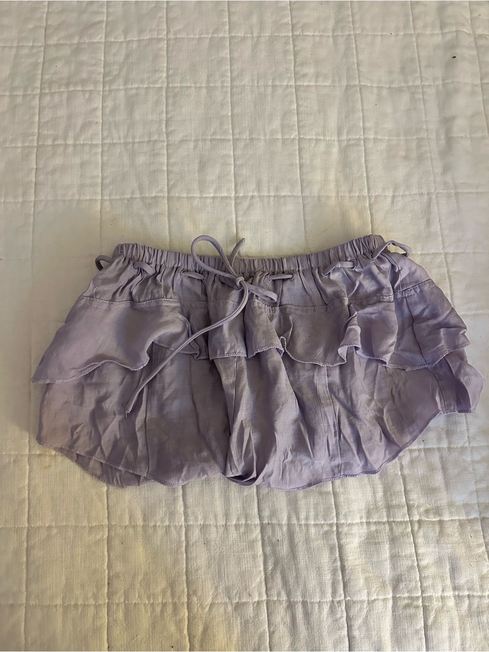Light Purple Ruffle Women's Shorts
